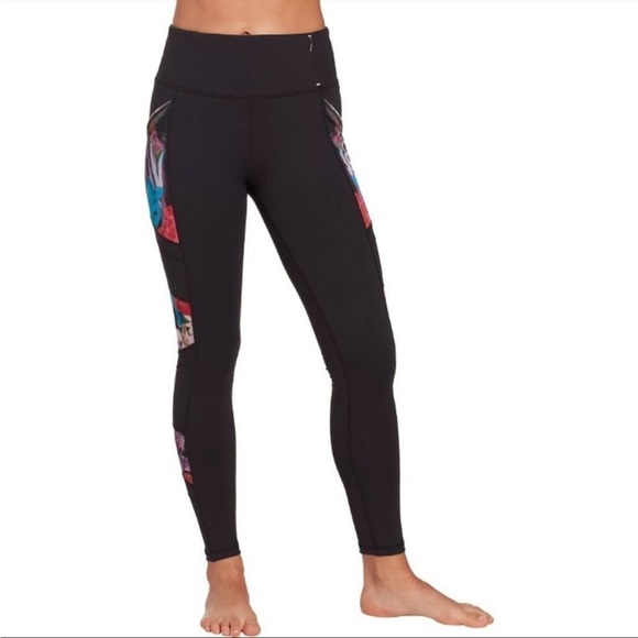 NWT Calia by Carrie Underwood Essential Mesh High Waisted Leggings Floral - Picture 2 of 11